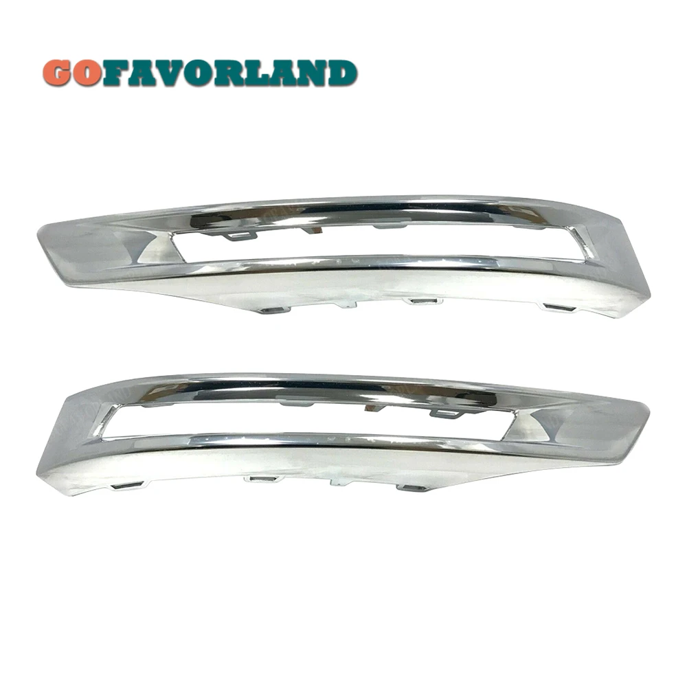 

Pair Front Left Right Bumper Fog Light Grille Cover Chrome 2048853974 2048854074 For Mercedes Benz GLK 2015 2016