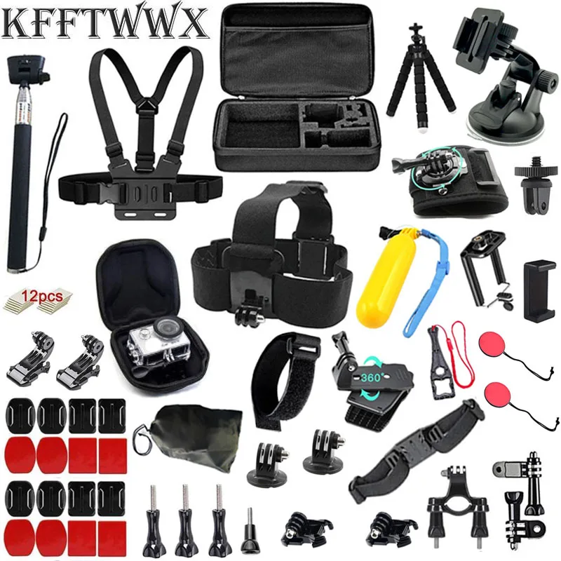 

Набор аксессуаров KFFTWWX для экшн-Камеры Gopro Hero 10 9 8 7 6 5 4 3 Black Max Go Pro Session YI 4K SJ8 PRO EKEN H9R Osmo SJCAM