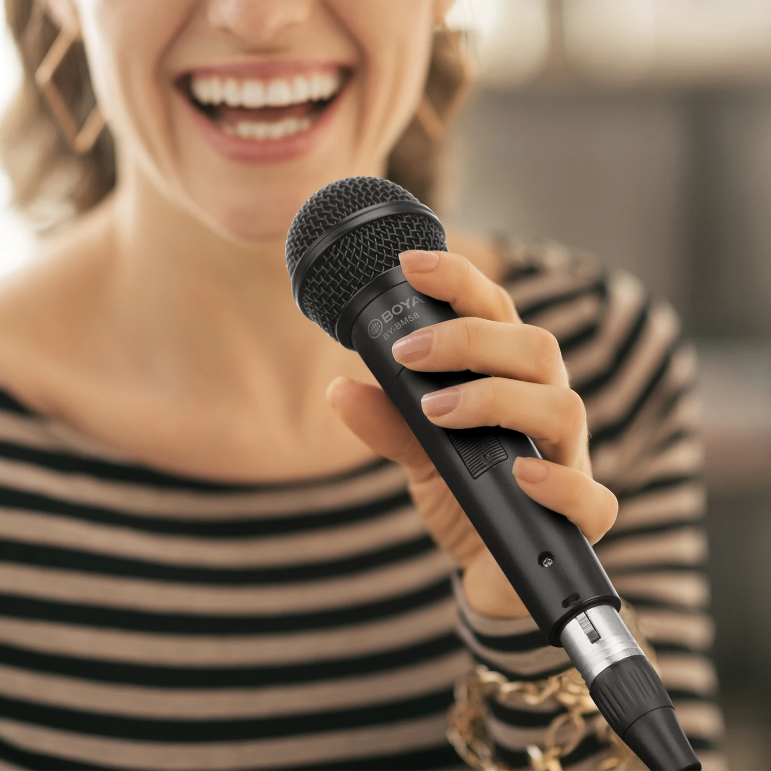 BOYA BY-BM58 Cardioid Dynamic Handheld  Vocal Microphone for Live Stage Theater Rehearsals Meetings and More