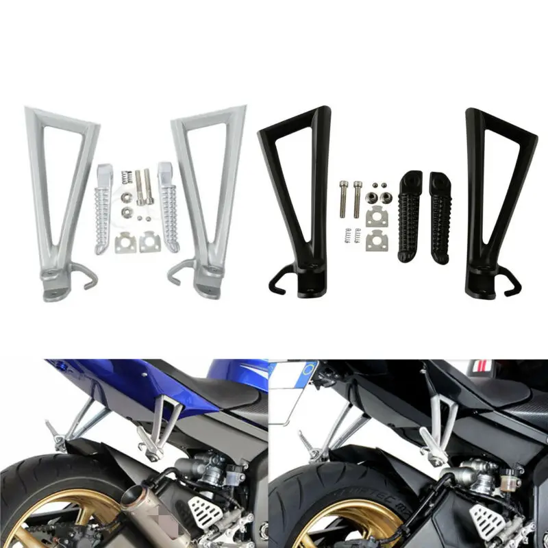 Motorcycle Rear Passenger Footrest Foot Pegs Bracket Kits For YAMAHA YZF R6 2006-2016 2015 2014