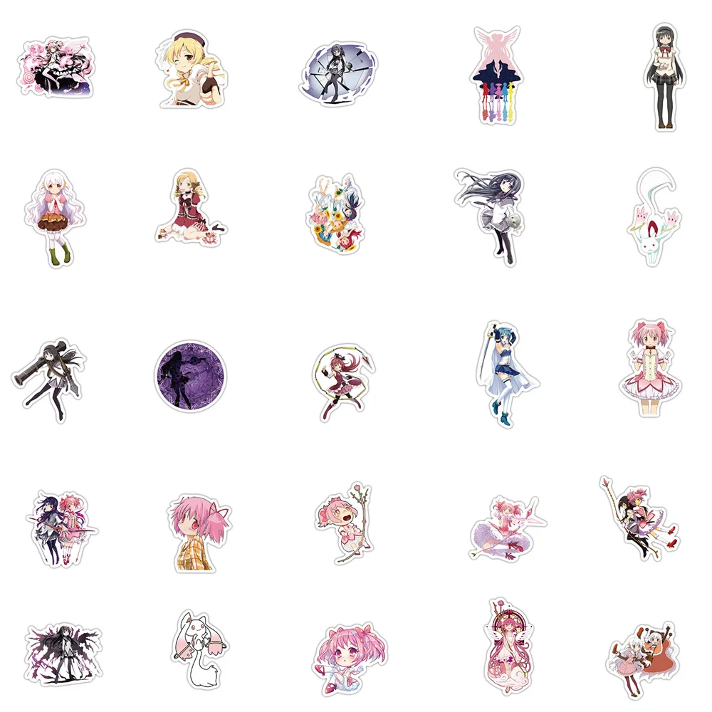 10/30/50PCS Anime Magical Girl Madoka Cartoon Sticker Skateboard Sticker Luggage Helmet Children Decoration Wholesale