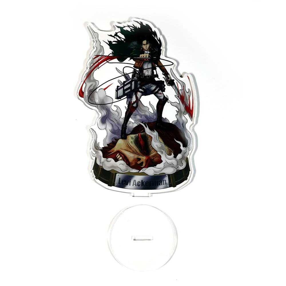 Attack on Titan Shingeki no Kyojin Levi Rivaille fighting with Kemono no kyojin acrylic standee figurines desk decoration