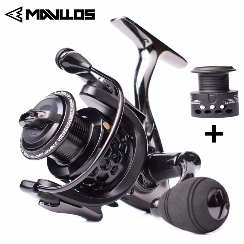 Mavllos Carp Fishing Spinning Reel 14+1BB Speed Ratio 5.5:1 1000 2000 3000 7000 Double Spool Metal Saltwater Boat Fishing Reel