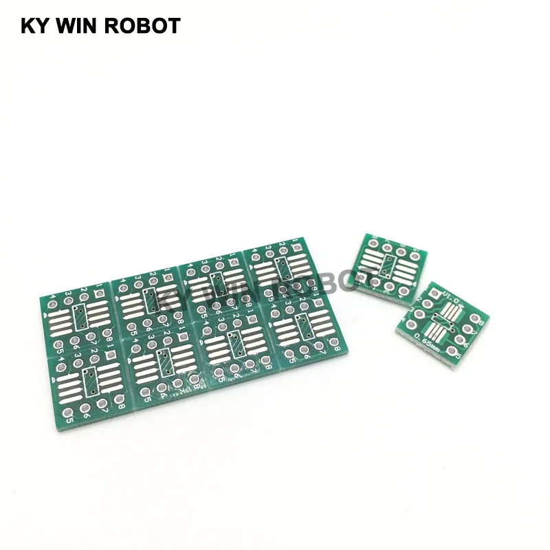 Konwerter adaptera SMD na DIP SOP8 SSOP8 TSSOP8 płytka przyłączeniowa moduł adaptery płyta 0.65mm 1.27mm 20 sztuk