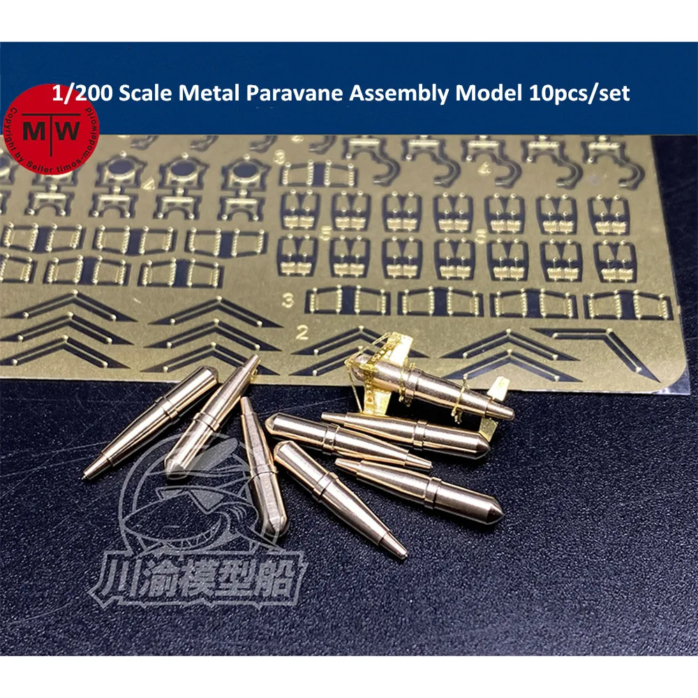 1/200 or 1/350 Scale Metal Paravane Assembly Model Military Model Ship Accessory 10pcs/set