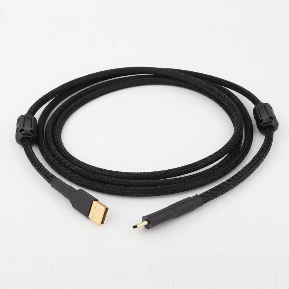 Preffair X401 AC USB Type-C to USB-A 2.0 Male Charger Cable For DAC Mobile Tablet Black