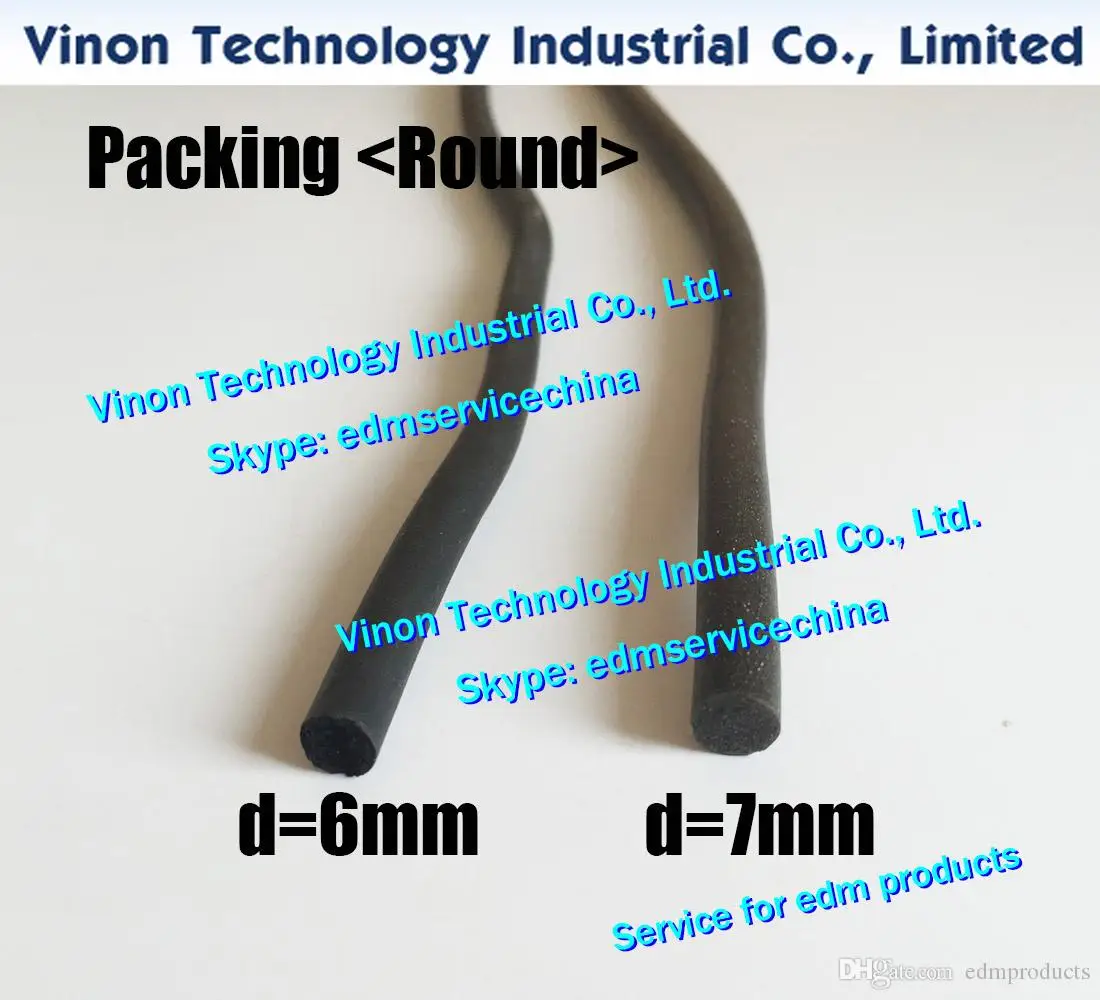 3087032 edm Packing Round D6mm 3032013, 431169, 433065A Sodic Tank seal strip 6mm for Slide Plate (the price is sold in meter)