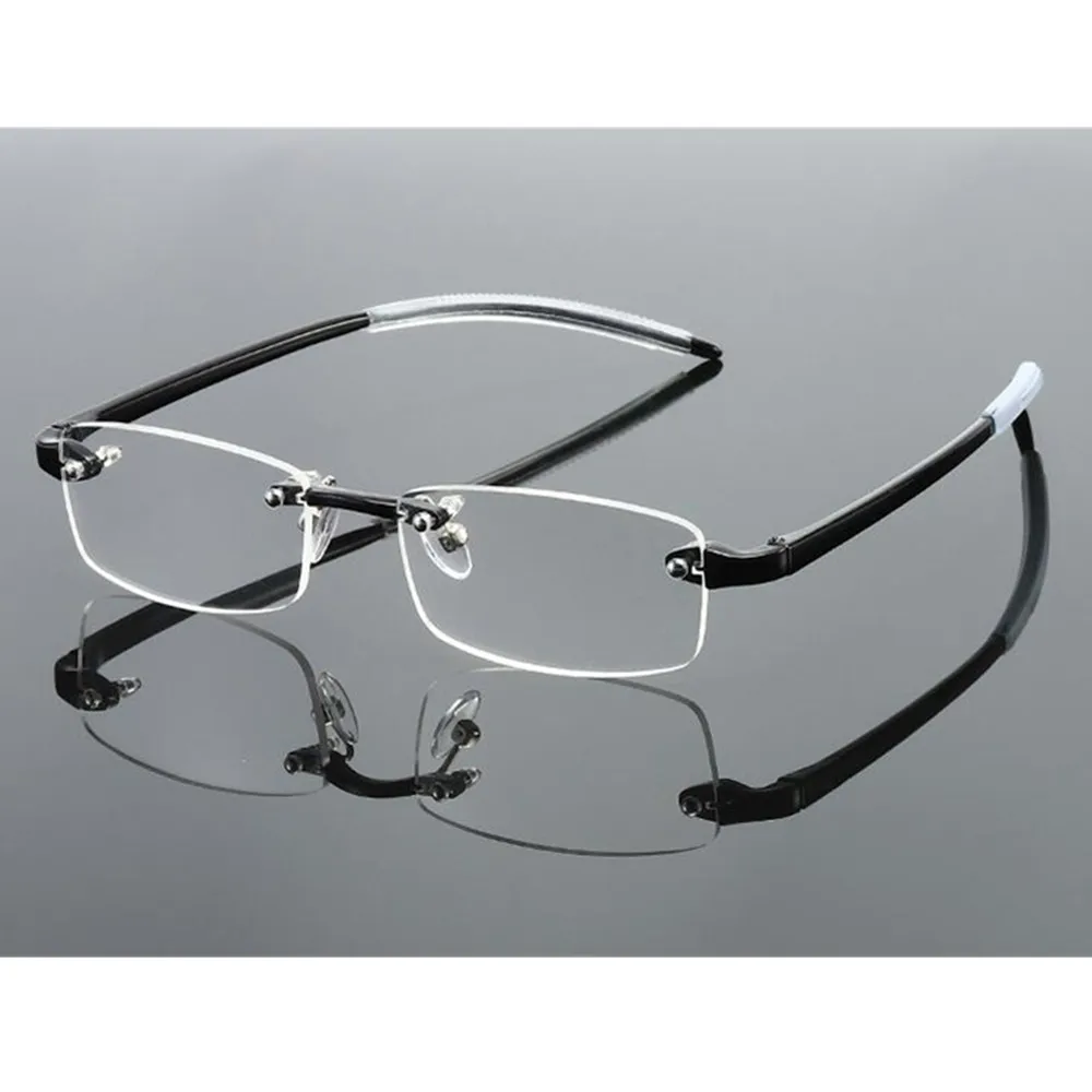 

TR90 Flexible Rimless Reading Glasses Men Women +100 +125 +150 +175 +200 +225 +500