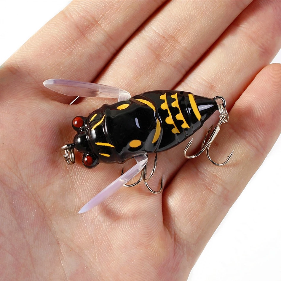 1 sztuk symulacja cykada twarda fałszywa przynęta przynęta wędkarska 5cm 6g Bionic Iscas sztuczne woblery Crankbait Pesca owad szczupak