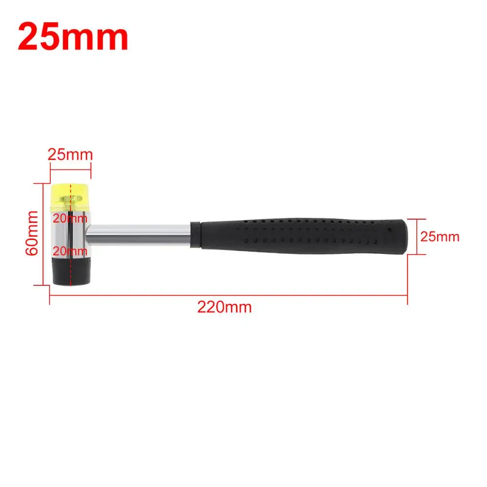 25mm 30mm 35mm 40mm Mini Hammer Doppelseitige Haushalt Gummi Hämmer Inländischen Nylon Kopf Mallet hand Werkzeug für Schmuck/Handwerk/DIY