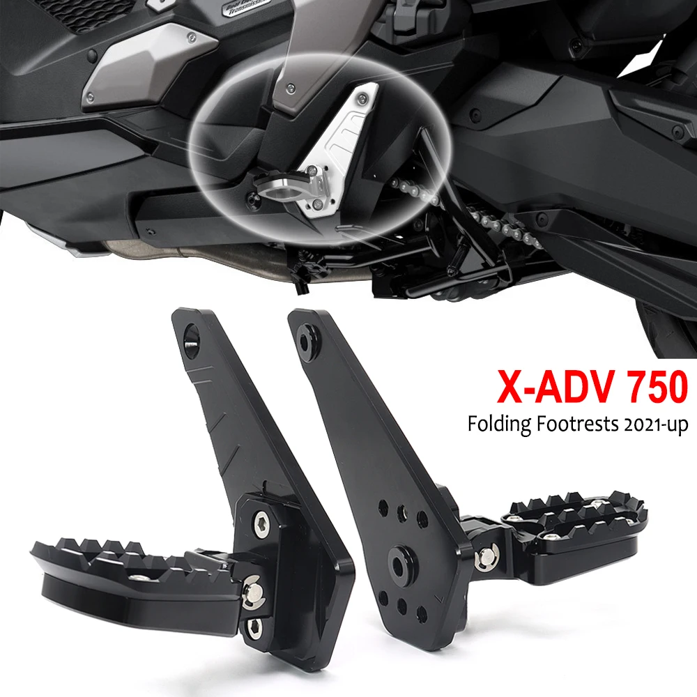 

2021- Motorcycle Accessories Rear Pedal Folding Foot Pegs Stand Footrests Passenger For Honda X ADV XADV X-adv 750 XADV750 2022