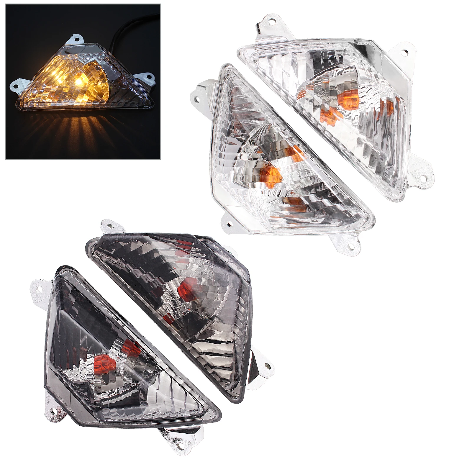 

Turn Signal Front Indicator For Kawasaki Ninja 250 300 650 1000 ZX-6R Motorcycle Light Accessories