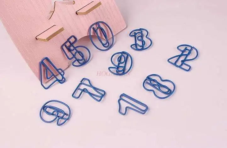 5pcs Digital Paper Clip Cartoon Paper Clip Bookmark Cute Small Paper Clip Shaped Paper Clip