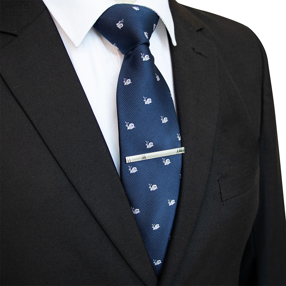 JEMYGINS Krawatte mit Tiermotiv für Herren, Seide, gewebte Krawatte, 8 cm, Cartoon-Dinosaurier, Fuchs, Jacquard, modisch, für Party, Hochzeit, Gravata, Geschenk – Detail 4
