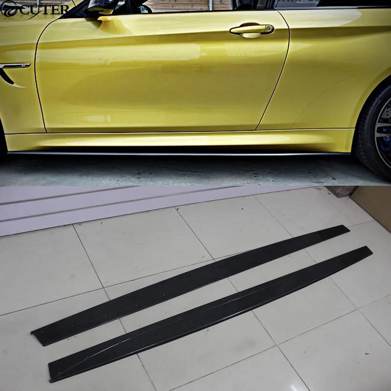 F80 M3 4door F82 M4 2door Mp Style Dry Carbon Fiber Car Side Skirt Apron for Bmw F80 M3 F82 M4 2015