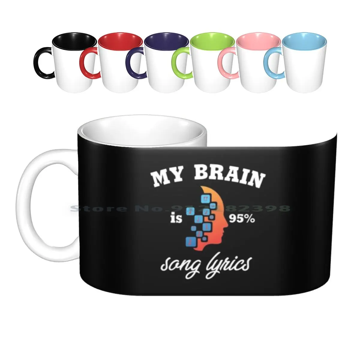 My Brain Is 95% Song Lyrics Ceramic Mugs Coffee Cups Milk Tea Mug My Brain Is 95 Song Lyrics Teenager Teen Adolescent Age Of