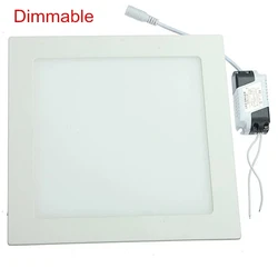 LED Panel light 3W 4W 6W 9W 12W 15W 25W Square Ultra thin Ceiling Panel Lights Cool/Natural/Warm White Dimmable