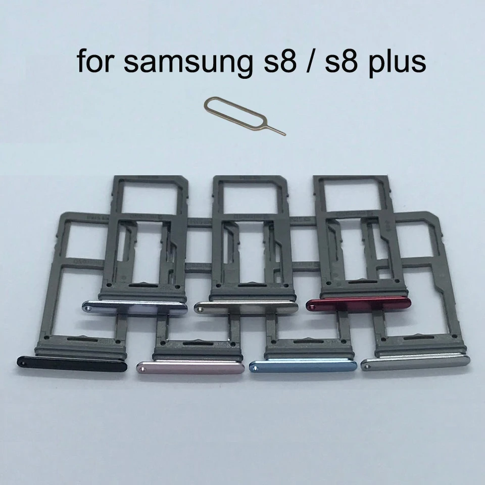 For Samsung Galaxy S8 G950 G950F S8 Plus G955 G955F Phone Housing New SIM Card Adapter And Micro SD Card Tray Holder