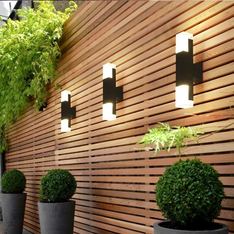 1pcs Outdoor Motion Sensor LED Wall Light Waterproof Garden Villa Porch Lamp Courtyard Hotel Aisle Corridor Wall Lamp