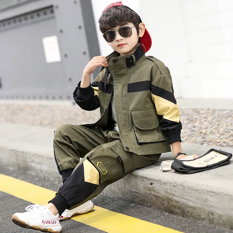 Luxury Spring Autumn Girls Clothing Suits Coat +Pants 2pcs/Set Kids Teenager Outwear Sport Beach School High Quality