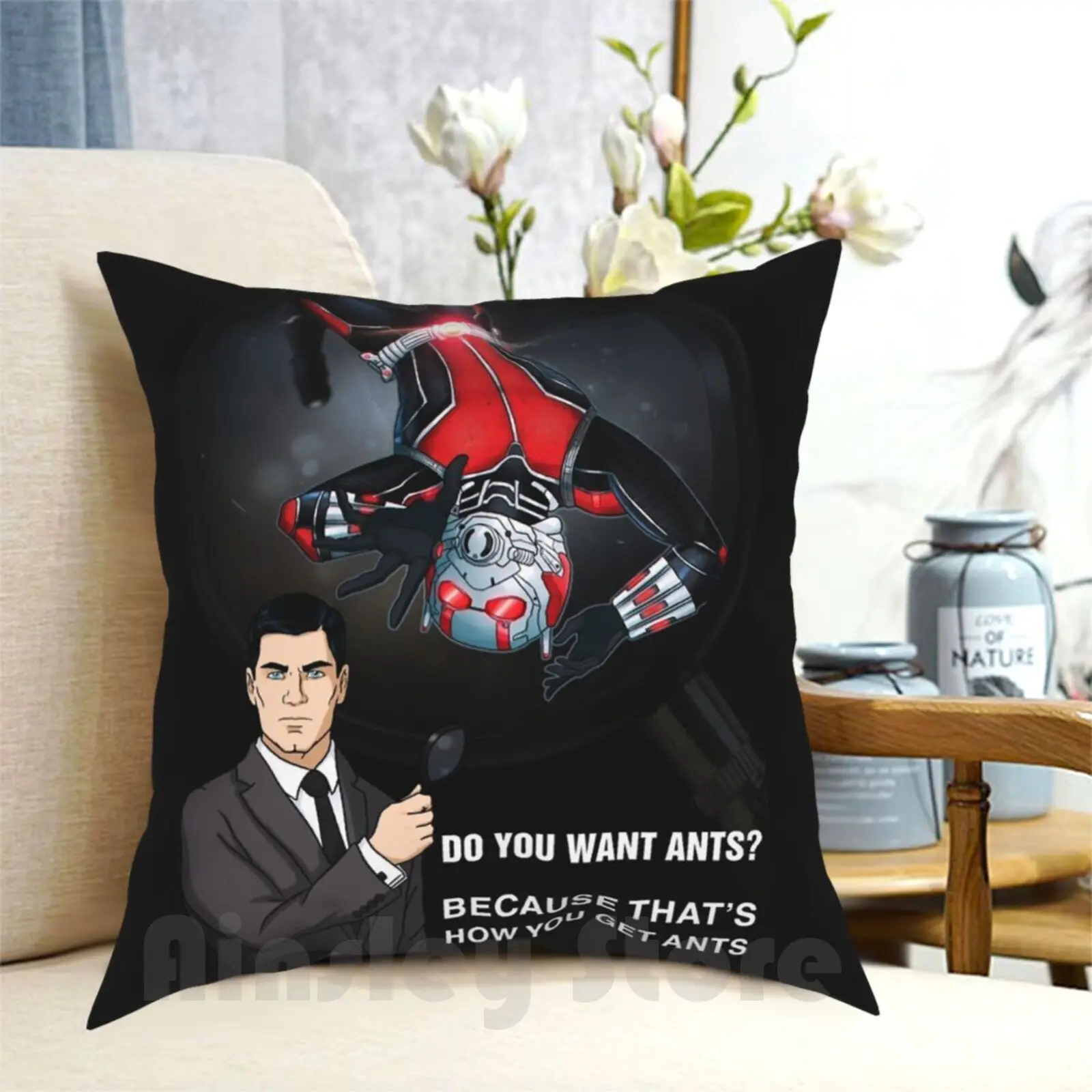 Do You Want Ants ? Pillow Case Printed Home Soft Throw Pillow Antman Ant Man Superhero Sterling