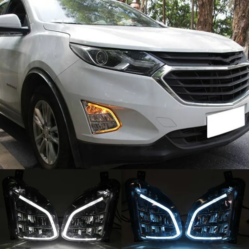 LED Fog lights drl for Chevrolet Equinox 2018 2019 2020 fog light headlights daytime running light fog lamps foglights headlight