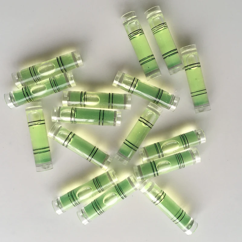 Set di bolle cilindriche a bolla d'aria da 20 pezzi 9.5mm * 40mm strumenti di misurazione della caduta del livello di specifica