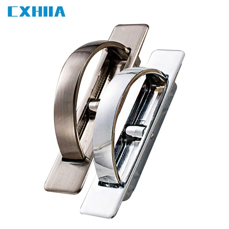 CXHIIA European Style Invisible Wardrobe Door Handle Drawer Hidden Embedded Modern Minimalist Tatami Shoe Cabinet Cupboard