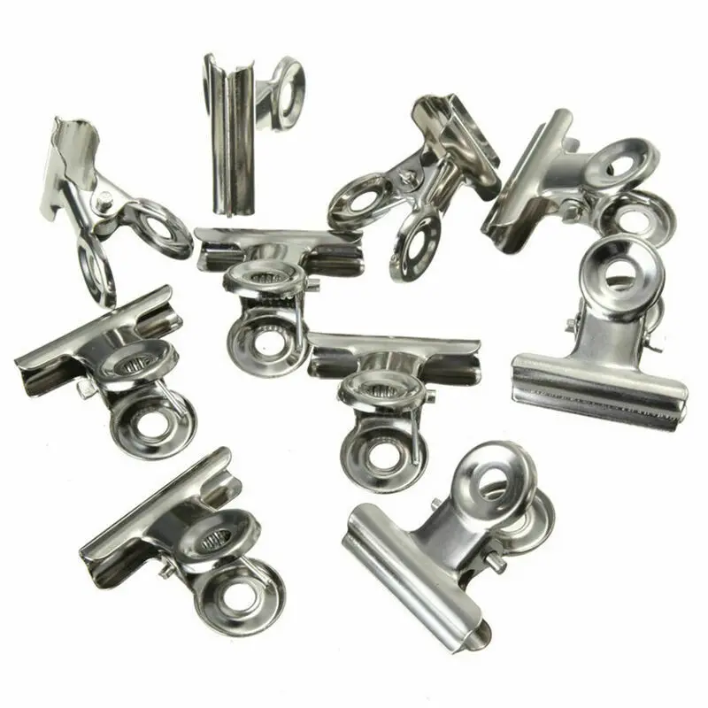 20Pcs Stainless Steel Chip Bag Clips For Air Tight Seal Grip Food Sealing Clamp Clip Powder Food Package Bag Clip