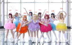 COS-HoHo Anime Lovelive Aqours Hop Stop Nonstop 5th Concert SJ Lovely Lolita Dress Uniform Cosplay Costume Party Outfit Women