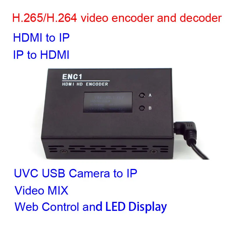 H.265/H.264 video encoder and decoder HDMI to IP and IP to HDMI and USB Camera to IP