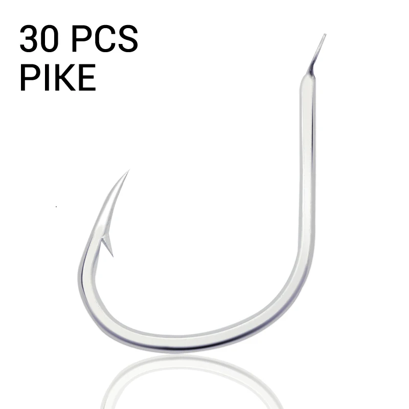 30pcs Hooks Fishing Sea Pike Fishing Hooks Saltwater High Quality 1/0 2/0 3/0 4/0 Jig Hook 2019 Fishhooks For Slow Pitch Jigging