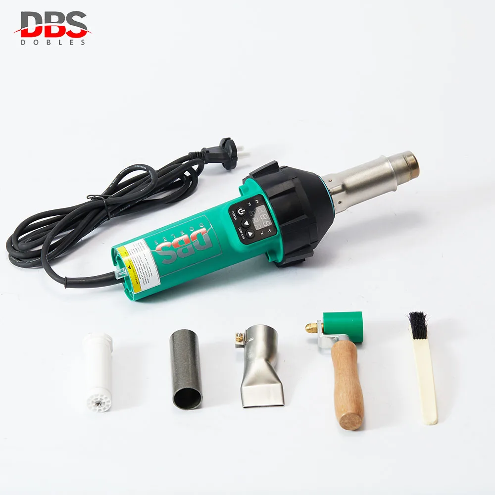 Plastic Hot Air Welding Gun PVC Hot Air Blower Hand Welding Tools Welding Torch 1600W with Digital Display DBS-310D