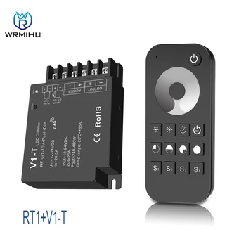 1 m 3 m 4 m 5 m DC12-24V rgb LED 조광기 PWM 컨트롤러 단일 색상 스트립 빛 V1-T R1 단색 램프 컨트롤러 
