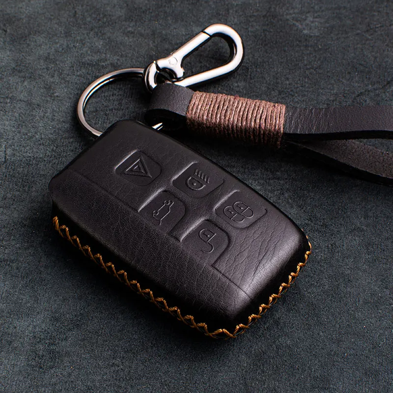 

1 Pcs Genuine Leather Car Key Cover Key Case For Land Rover Range Rover Sport Evoque Freelander2 For Jaguar XF XJ XJL XE C-X16