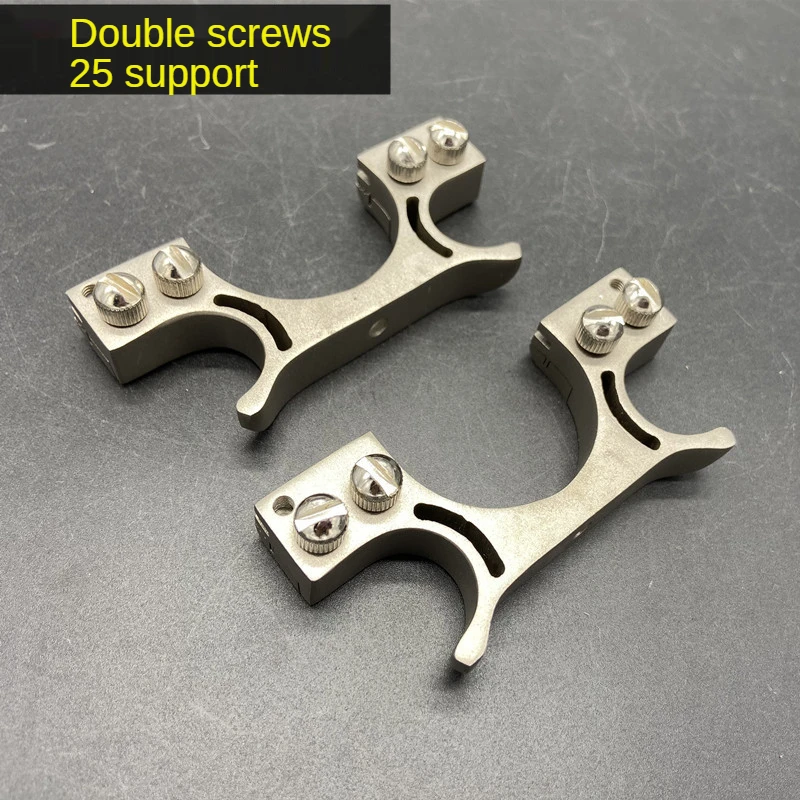 Double screws 25 support head stainless steel fast pressure bow head slingshot accessories Flat rubber band Catapult accessories