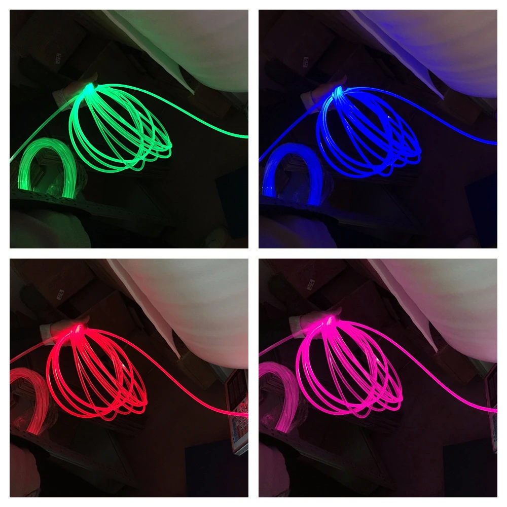 5mX Transparent Side Glow Fiber Optic Light Cable fiber Optical Cable Car Night Lights 1.5mm~8mm for Home Decorative Light Cable