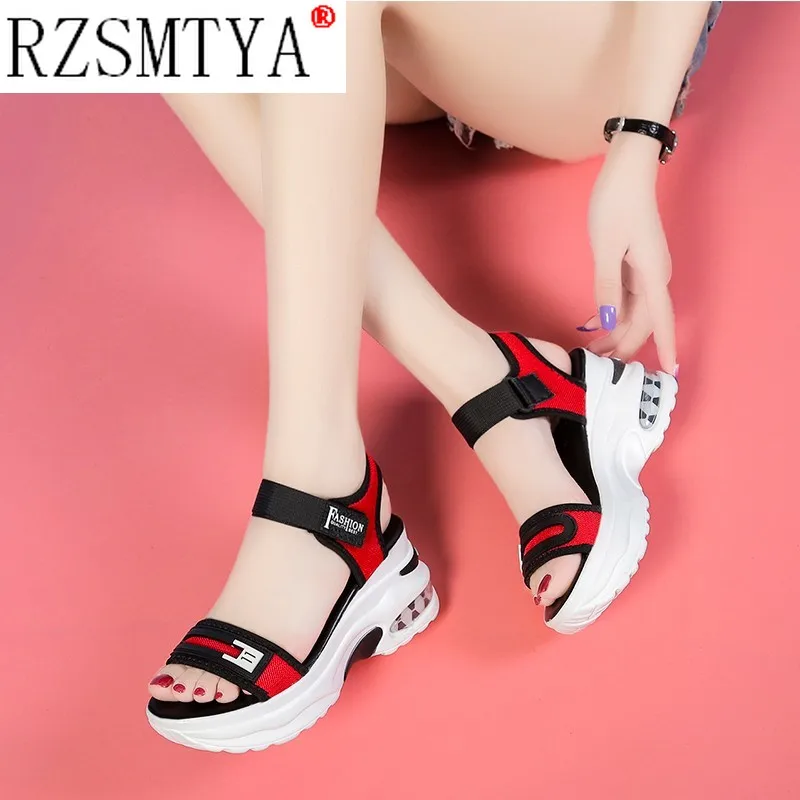 Platform Sandals Muffin Bottom 2021 Symphony Chunky High Heel Student Increase Summer Beach Shoes Sandalias Mujer