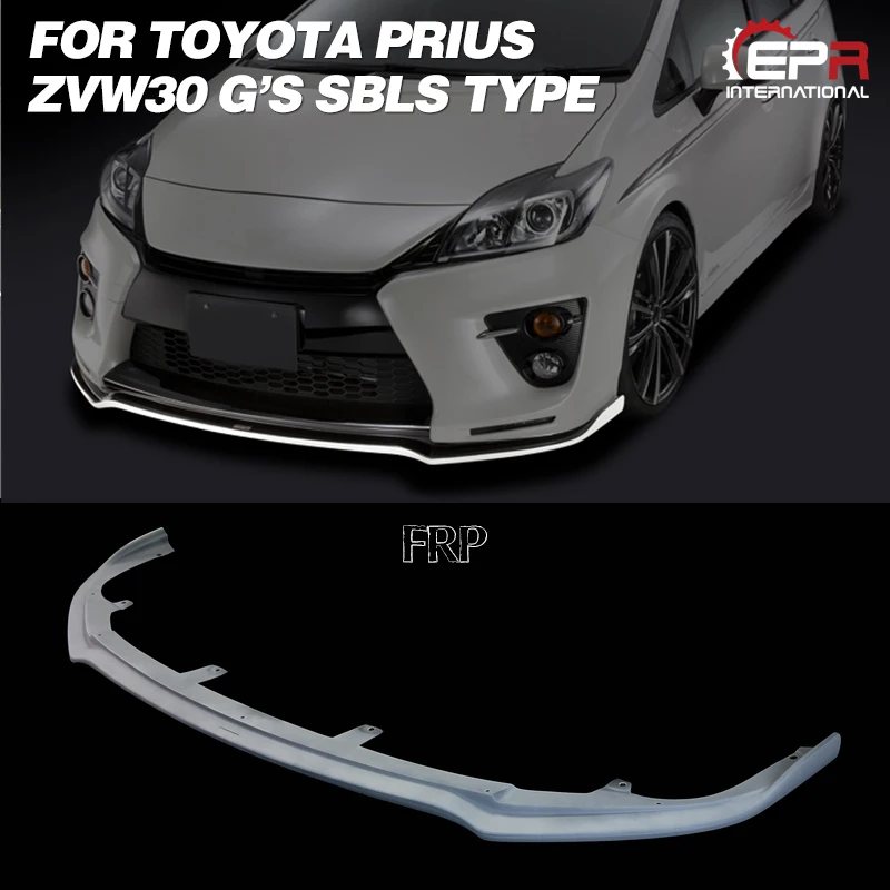 For Toyota Prius ZVW30 G's SBLS Type FRP Unpainted Front Lip Bumper Spiltter Under Spoiler Body kits (Gs model only)