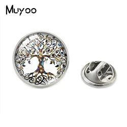 Alfileres de cuello de árbol de la vida Yin Yang, joyería Vintage de acero inoxidable Yinyang Bagua, novedad de 2019