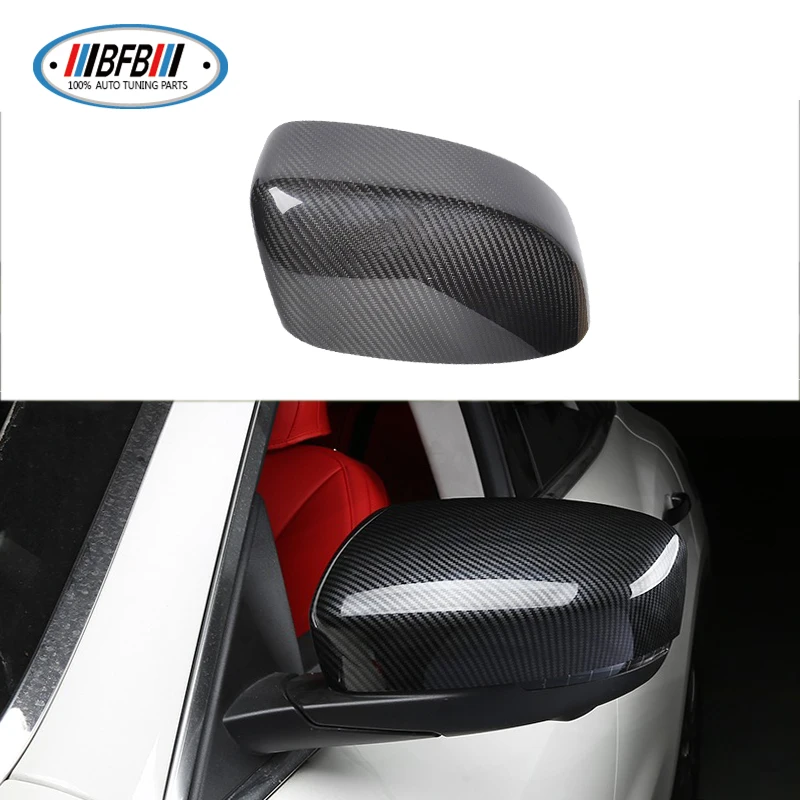 

Outside Door Rearview Mirror Decoration Protector Cover Real Carbon Fiber for Maserati LEVANTE 2016+