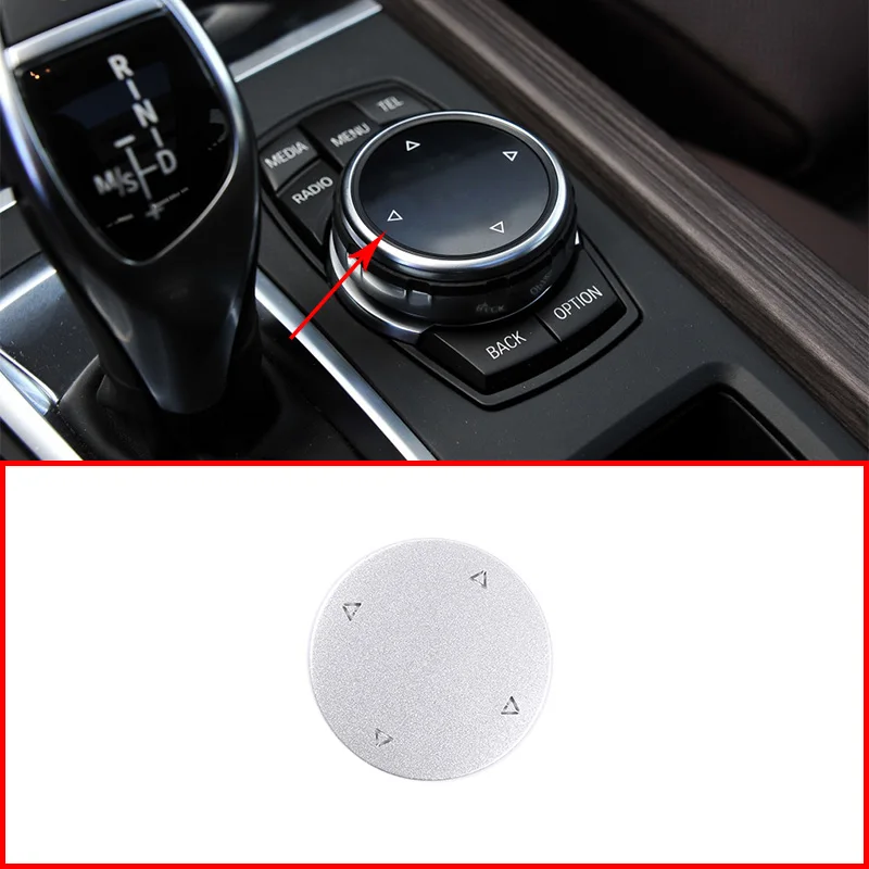 

For BMW 1 2 3 4 Series X1 F48 X2 F47 X3 f25 X5 f15 Aluminum alloy Multimedia Knob Decoration Cover Interior Car Accessories