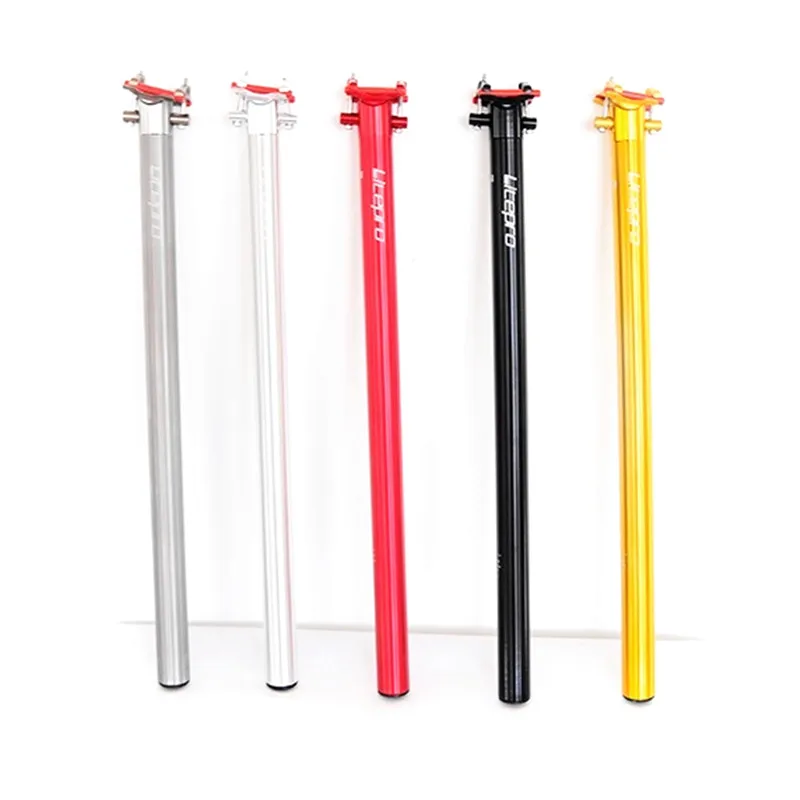 Litepro 33.9mm*600mm 412 Folding Bike Seat Post  Bicycle Saddle tube Ultralight seat tube Folding Bicycle Modified parts