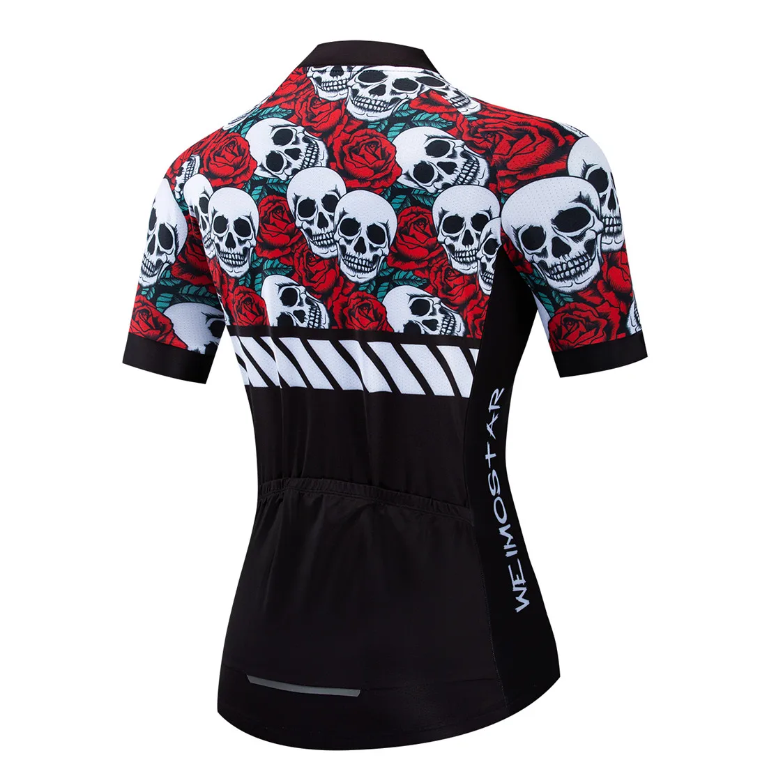 2019 Cycling Jersey women Bike Jerseys female road MTB bicycle shirt Short Sleeve maillot Girl Racing top SKull red black summer