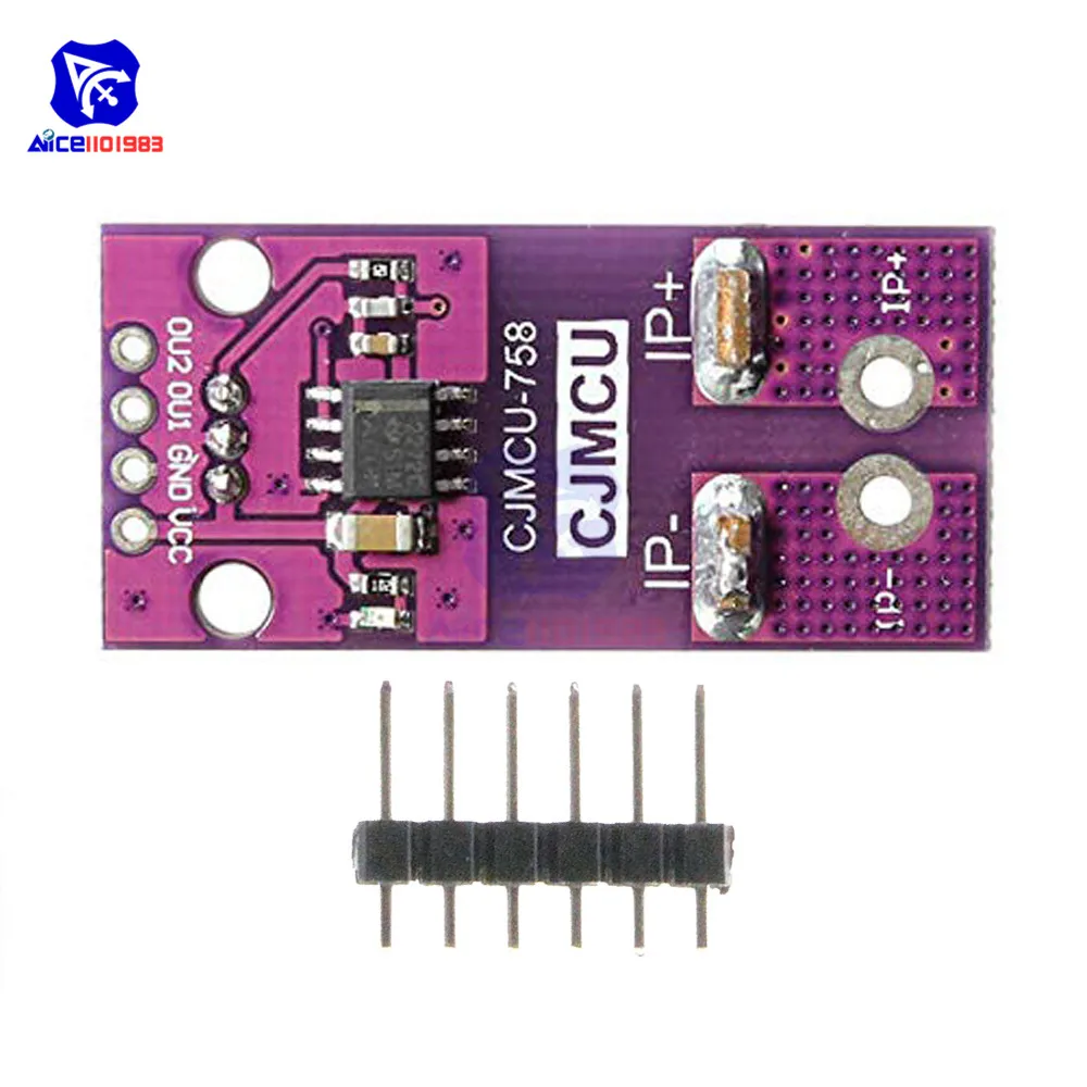 diymore CJMCU-758 Hall Current Sensor ACS758LCB-050B-PFF-T Linear Current Sensor Module for Arduino