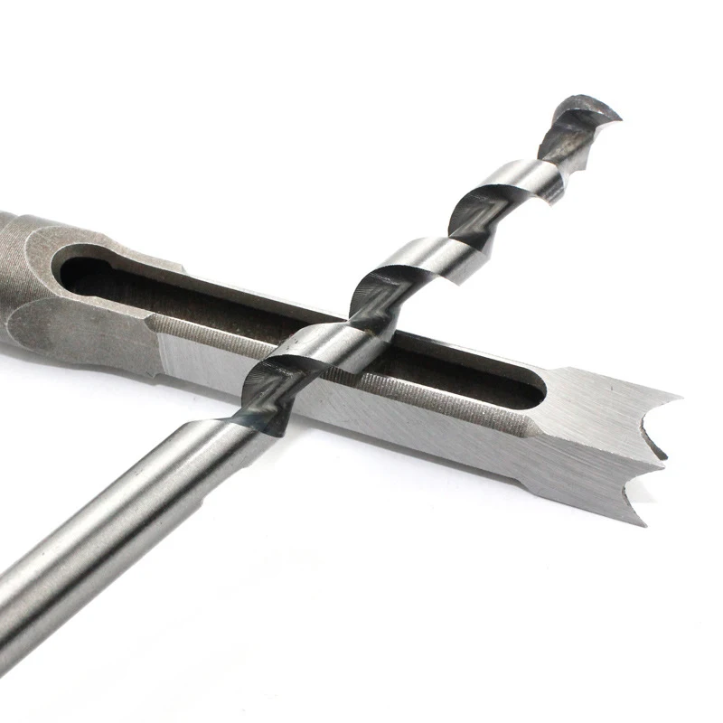 Mèches pour le travail du bois, 4 tailles, tarière carrée, mortaises, ciseau, outils de perçage, trou carré, scie étendue, Machine à Tenon carré, foret HSS