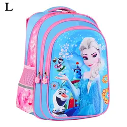 Disney-mochila escolar de dibujos animados para niñas, morral escolar de Elsa, Anna, Princesa, bonito para niños de grado 1-6, novedad, en Stock