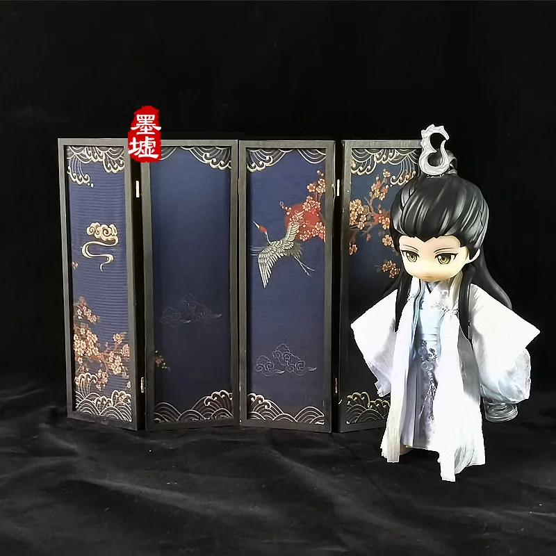 Yuri China's Ancient Furniture Screen Fold Scene Background Model For 1/12 1/6 BJD OB11 Photo Props Cosplay Gift