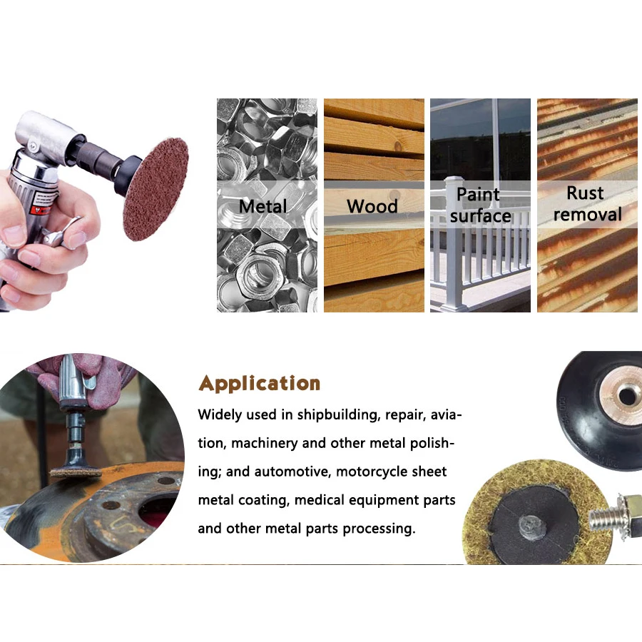 2Inch Nhám Chà Nhám Đĩa 30 Chiếc Nylon Bề Mặt Điều Hòa Đĩa Nhanh Chóng Thay Đổi Đĩa Cho Ba Lan Rỉ Sơn Loại Bỏ