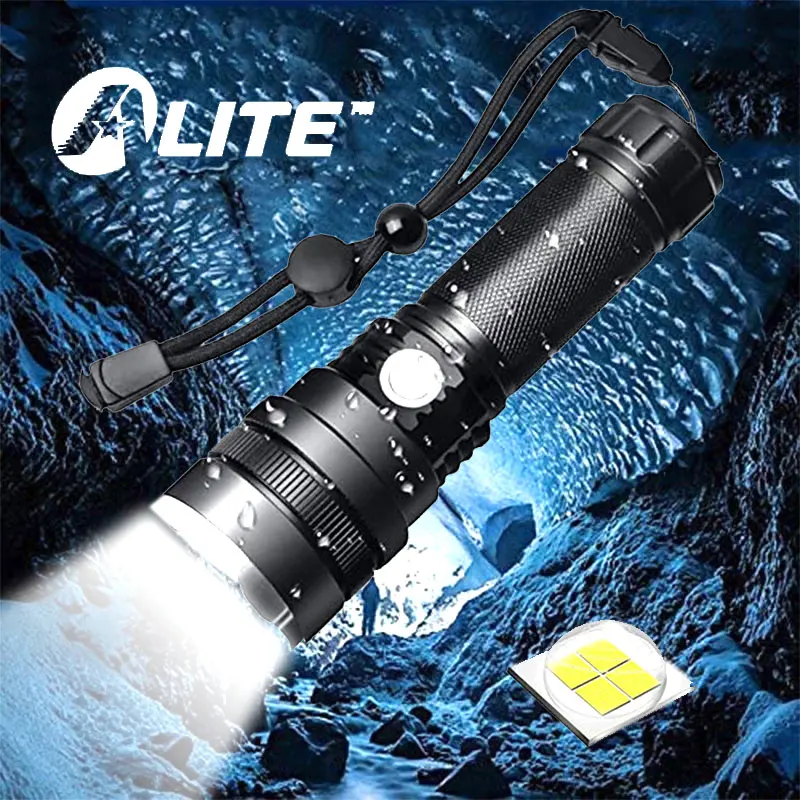 

Tactical LED Flashlight 2000 High Lumens XHP50.2 Light Source 3 Modes P50 LED Torch for Camping Police Emergency Hiking Travel